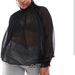 Black Sheer Women's Top